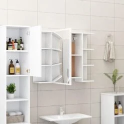 VidaXL Badkamerspiegelkast 80x20,5x64 Cm Bewerkt Hout Wit -VIDAL Salle De Bain Winkel 66ded3983d1947e3acff6fe26bc9ed92