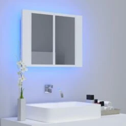 VidaXL Badkamerkast Met Spiegel En LED 60x12x45 Cm Acryl Wit -VIDAL Salle De Bain Winkel 68c866d560e34beea30e6c08d4846742