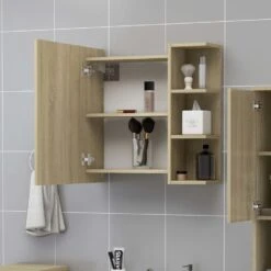 VidaXL Badkamerspiegelkast 62,5x20,5x64 Cm Spaanplaat Sonoma Eiken -VIDAL Salle De Bain Winkel 6d15f852af194d3bbd58f61ed2936fd8