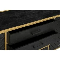 Dressoir Napels 210cm Goud - Mangohout - Bruin - Rechthoekig -VIDAL Salle De Bain Winkel 6f3b53e7e4b9476d984fa97ccac2ae03