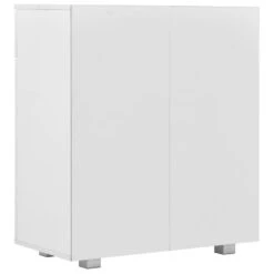 VidaXL Dressoir 71x35x80 Cm Spaanplaat Hoogglans Wit -VIDAL Salle De Bain Winkel 6fb8df2fd1594c31bc024e4c44935ba3