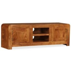 VidaXL Tv-meubel 120x30x40 Cm Massief Hout Met Honingafwerking -VIDAL Salle De Bain Winkel 72f9d6ad87ee406ab477aed69e52ffbf