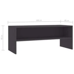 VidaXL Tv-meubel 100x40x40 Cm Bewerkt Hout Grijs -VIDAL Salle De Bain Winkel 72fad3597beb41f5bcb2f870e99a08c9