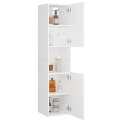VidaXL Badkamerkast 30x30x130 Cm Spaanplaat Wit -VIDAL Salle De Bain Winkel 7332e6e766d643a7ba7d5943bedafd68