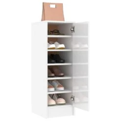 VidaXL Schoenenkast 32x35x92 Cm Spaanplaat Hoogglans Wit -VIDAL Salle De Bain Winkel 738265089c664600a68b4918ff6ab32e
