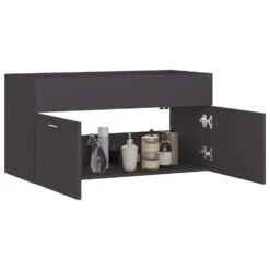 VidaXL Wastafelkast 90x38,5x46 Cm Spaanplaat Grijs -VIDAL Salle De Bain Winkel 741ffc112931485dbb369fcf8fb76d18