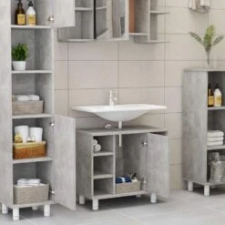 VidaXL Badkamerkast 60x32x53,5 Cm Spaanplaat Betongrijs -VIDAL Salle De Bain Winkel 7a4ffe4f57b145b4978b968622443846