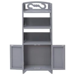 VidaXL Badkamerkast 46x24x116 Cm Paulowniahout Grijs -VIDAL Salle De Bain Winkel 7e8f21104bf24e3e8b7bce6cac3e611d