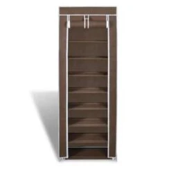 VidaXL Stoffen Schoenenrek Met Hoes 162 X 57 X 29 Cm Bruin -VIDAL Salle De Bain Winkel 7ef40c1763d247618154e34988f92baf