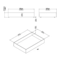 Schoenenkast Delta - Wit/eikenhout - 138,8x70,2x23,9 Cm -VIDAL Salle De Bain Winkel 81009577 9700