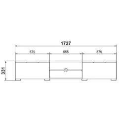TV-meubel Uldum - Hoogglans Wit - 33,1x172,7x39,9 Cm -VIDAL Salle De Bain Winkel 81010525 9600