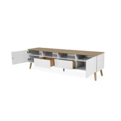 Tenzo Tv-meubel Dot - Wit/eiken - 54x192x43 Cm -VIDAL Salle De Bain Winkel 81023932 0200