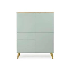 Tenzo Wandkast Dot - Lichtgroen/eiken - 137x109x43 Cm