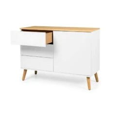 Tenzo Dressoir Dot - Wit/eiken - 79x109x43 Cm -VIDAL Salle De Bain Winkel 81023950 0600