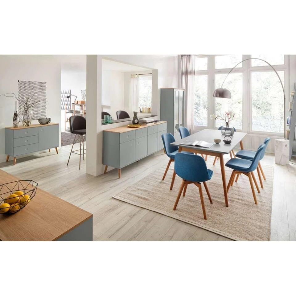 Tenzo Dressoir Dot - Grijs/eiken - 79x109x43 Cm 4 Tenzo Dressoir Dot - Grijs/eiken - 79x109x43 Cm - Afbeelding 4