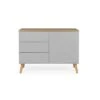 Tenzo Dressoir Dot - Grijs/eiken - 79x109x43 Cm