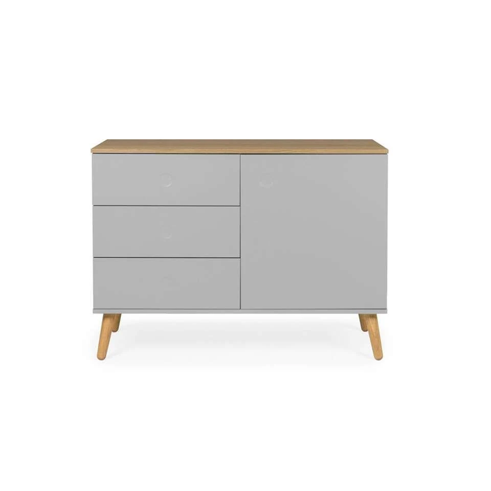 Tenzo Dressoir Dot - Grijs/eiken - 79x109x43 Cm 1 Tenzo Dressoir Dot - Grijs/eiken - 79x109x43 Cm