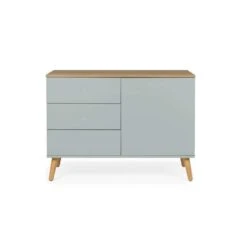 Tenzo Dressoir Dot - Lichtgroen/eiken - 79x109x43 Cm