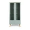 Tenzo Vitrinekast Dot - Lichtgroen/eiken - 175x79x45 Cm