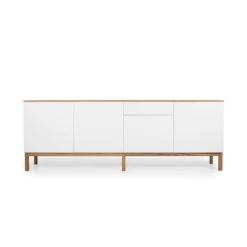 Tenzo Dressoir Patch 4 Deuren En 1 Lade - Eikenkleur/wit-eikenkleur - 85x238,5x47 Cm