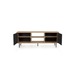 Tenzo Tv-meubel Flow - Eikenkleur/zwart - 60x164x44 Cm -VIDAL Salle De Bain Winkel 81024177 0600