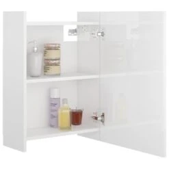 VidaXL Badkamerspiegelkast 62,5x20,5x64 Cm Spaanplaat Hoogglans Wit -VIDAL Salle De Bain Winkel 85620e6b3d3a4762ab7ca00417735d30