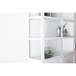 Giga Meubel Vitrinekast Wit Metaal - 200x40x220cm - Lotte -VIDAL Salle De Bain Winkel 85e91b33ede04692b5eb5a174ffee5dc