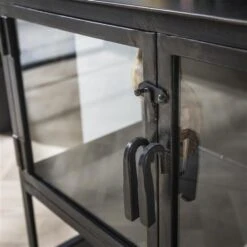 Industrieel Dressoir Finye Zwart Metaal 40x180x80 Cm 40x180x80 Cm Metaal -VIDAL Salle De Bain Winkel 8c05daf089e3404aaf43a07991e89430