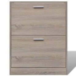 VidaXL Schoenenkast Met 2 Vakken Eiken-look Hout -VIDAL Salle De Bain Winkel 9081e4a634d7470e813091f7506df301