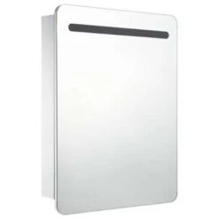 VidaXL Badkamerkast Met Spiegel En LED 60x11x80 Cm -VIDAL Salle De Bain Winkel 93c9f7bca0384c64bc2a2d045266629f