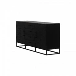 Giga Meubel Dressoir Zwart Visgraat - Hout/Metaal - 165x40x75 - Isa -VIDAL Salle De Bain Winkel 951d15091901410faa2bb84c72326dde