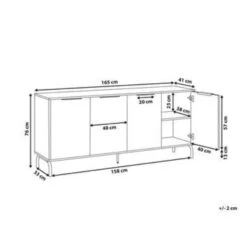 Beliani Sideboard ARKLEY - Zwart Vezelplaat -VIDAL Salle De Bain Winkel 96703c6a6c944fc591b2f7da78860ed3