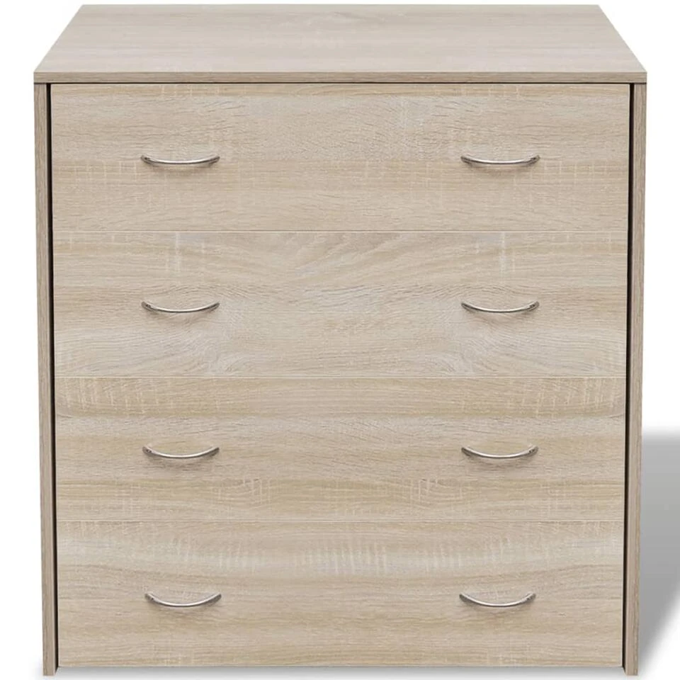 VidaXL Dressoir Met 4 Lades 60x30,5x71 Cm Eikenkleur 3 VidaXL Dressoir Met 4 Lades 60x30,5x71 Cm Eikenkleur - Afbeelding 3