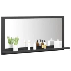 VidaXL Badkamerspiegel 80x10,5x37 Cm Spaanplaat Grijs -VIDAL Salle De Bain Winkel 9859daa4320c4f7bb7751c792c948ecd