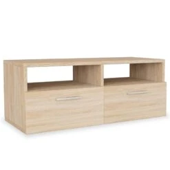 VidaXL Tv-kasten 95x35x36 Cm Spaanplaat Eikenkleurig 2 St -VIDAL Salle De Bain Winkel 987fc3190f034e0c970376c270a7e42f