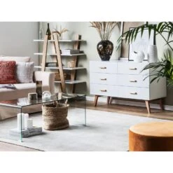 Beliani Commode NEWARK - Wit Mdf -VIDAL Salle De Bain Winkel 9884de3d0b034b4a9749932b085a428d