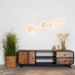 Giga Meubel TV Meubel Bruin - Metaal - 160cm - Kast Retro Groot -VIDAL Salle De Bain Winkel 98898a18ce1648f9b00b9c22530b1c59