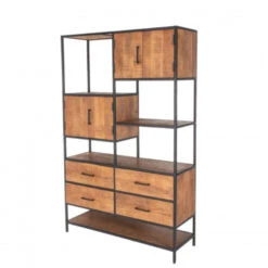 Giga Meubel Vakkenkast - 4-lades - 4-deurs - 120x40x190cm - Milay -VIDAL Salle De Bain Winkel 9aaff9b1a06e43cdb0ecd93d76fcd568