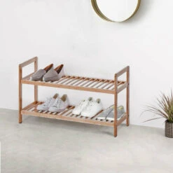 Zeller Schoenenrek - Bamboe - 2-laags - 70 X 26 X 40 Cm -VIDAL Salle De Bain Winkel 9ad9d77a4637451fbf3ca7ca777828fb