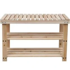 VidaXL Schoenenrekken Met Bank 2 St Massief Hout -VIDAL Salle De Bain Winkel 9bfc03306329417896d30fcc9cbfa44a