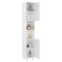 VidaXL Badkamerkast 30x30x179 Cm Spaanplaat Hoogglans Wit -VIDAL Salle De Bain Winkel 9d1c5719099840a3b6f4d5c1f14f0459