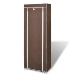 VidaXL Stoffen Schoenenrek Met Hoes 162 X 57 X 29 Cm Bruin -VIDAL Salle De Bain Winkel a26ca41517224d859459cfc4ec042782
