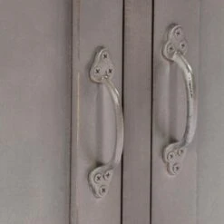 VidaXL Dressoir 160x40x80 Cm Massief Mangohout Grijs -VIDAL Salle De Bain Winkel a2ef3e44c806496e9d90f15f4563de80