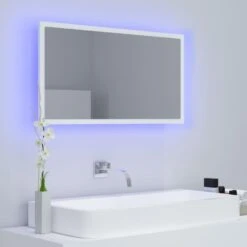 VidaXL Badkamerspiegel LED 80x8,5x37 Cm Acryl Wit -VIDAL Salle De Bain Winkel a5a8249c398442f390792963fd030768
