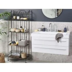 Beliani Badkamer Plank ISERNIA - Zwart Ijzer -VIDAL Salle De Bain Winkel a60135f91154497e8f65ea52d4562edd