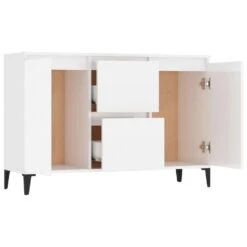 VidaXL Dressoir 104x35x70 Cm Spaanplaat Hoogglans Wit -VIDAL Salle De Bain Winkel a63479ec73004c92a6589b173dff8fc1