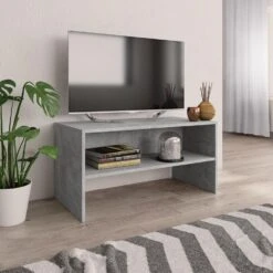 VidaXL Tv-meubel 80x40x40 Cm Bewerkt Hout Betongrijs 5 VidaXL Tv-meubel 80x40x40 Cm Bewerkt Hout Betongrijs -VIDAL Salle De Bain Winkel aa8a6893e03f4c3e86001682f2b3bc2b