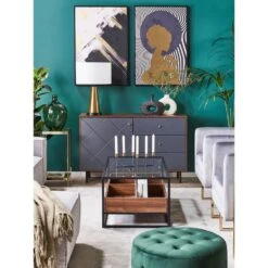 Beliani Sideboard PALMER - Grijs Mdf -VIDAL Salle De Bain Winkel abba6cffcce440dd820bb6e798663d04