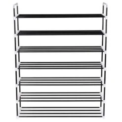 VidaXL Schoenenrek Met 7 Schappen Metaal En Kunststof Zwart -VIDAL Salle De Bain Winkel abd1d03662d5451eae0adec001521204