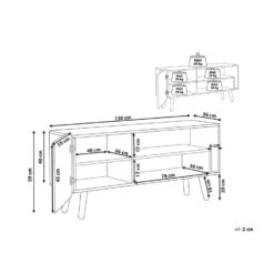 Beliani TV-kast WESTFIELD - Lichte Houtkleur Rubberhout -VIDAL Salle De Bain Winkel ad349ea4679c4964ba92ef4a4b9c441b